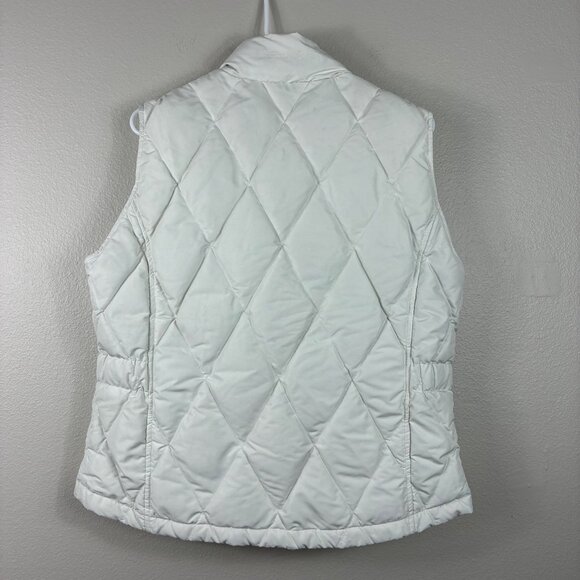 Eddie Bauer Premium Goose Down Quilted Puffer Vest Ivory Size Large Gorpcore - Picture 6 of 10